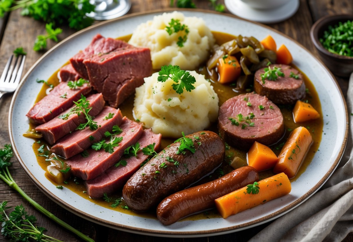 Traditional Irish food on a plate