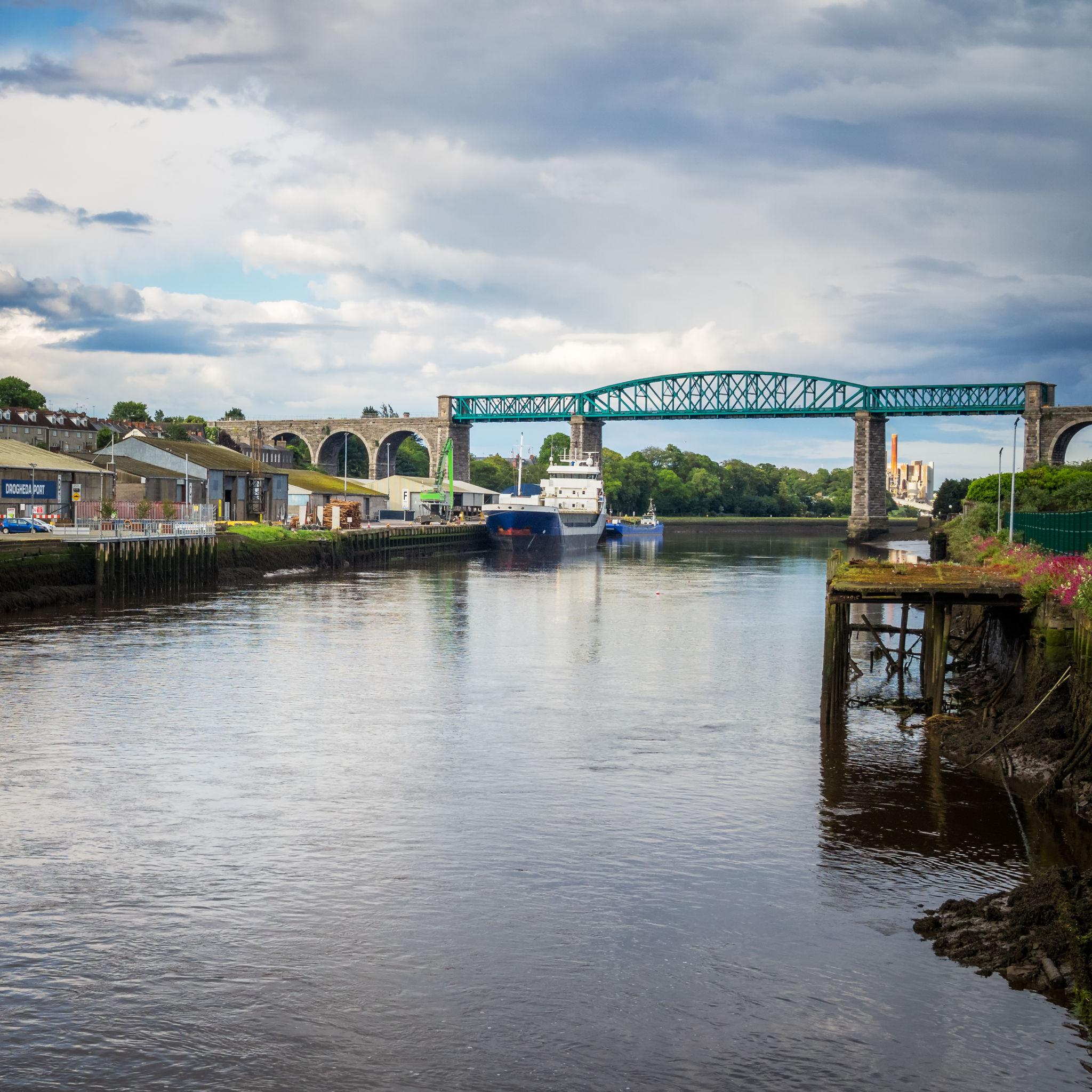 Drogheda Port and the viaduct over the Boyne